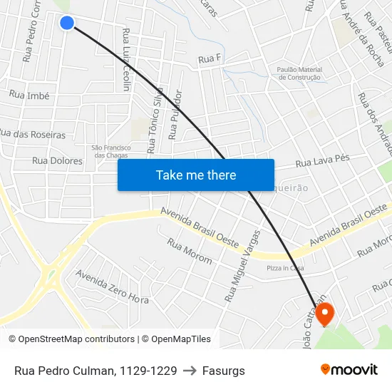 Rua Pedro Culman, 1129-1229 to Fasurgs map
