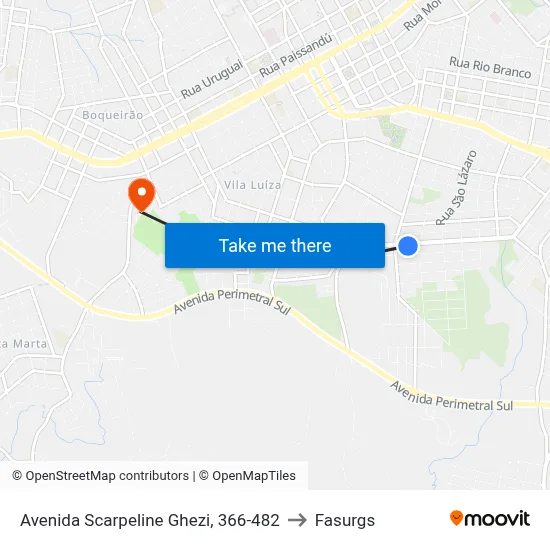 Avenida Scarpeline Ghezi, 366-482 to Fasurgs map