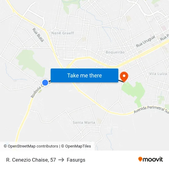 R. Cenezio Chaise, 57 to Fasurgs map