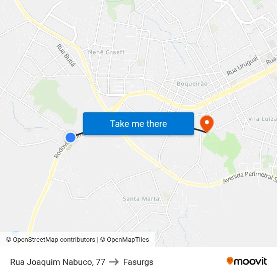 Rua Joaquim Nabuco, 77 to Fasurgs map
