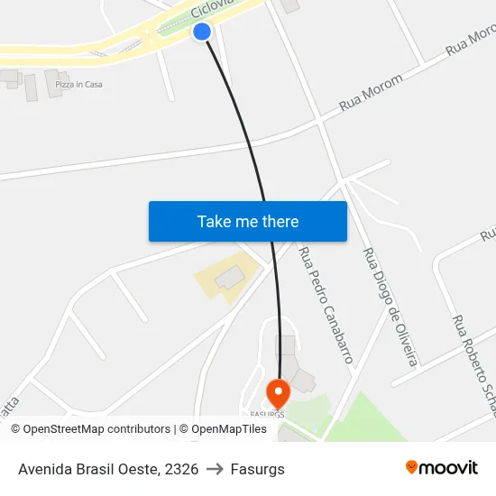Avenida Brasil Oeste, 2326 to Fasurgs map