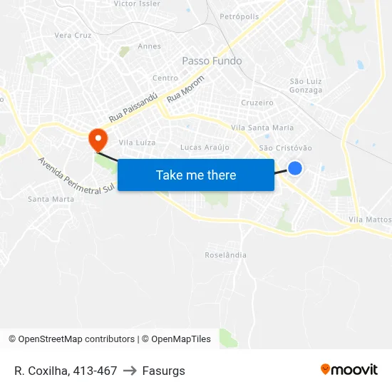 R. Coxilha, 413-467 to Fasurgs map