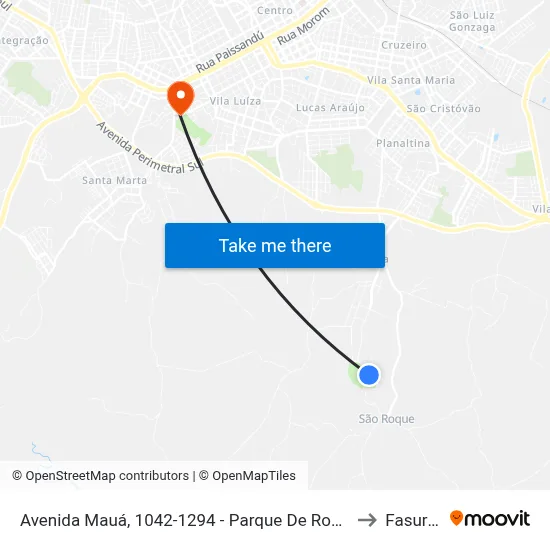 Avenida Mauá, 1042-1294 - Parque De Rodeios to Fasurgs map