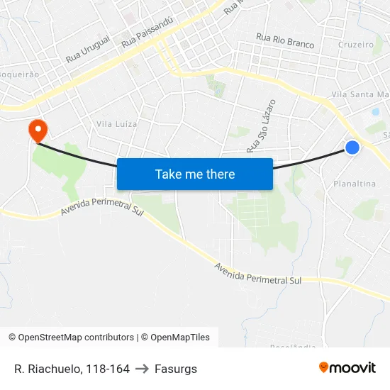 R. Riachuelo, 118-164 to Fasurgs map