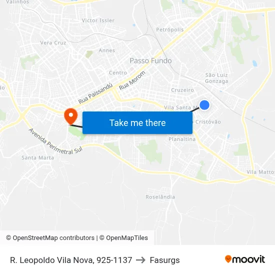 R. Leopoldo Vila Nova, 925-1137 to Fasurgs map