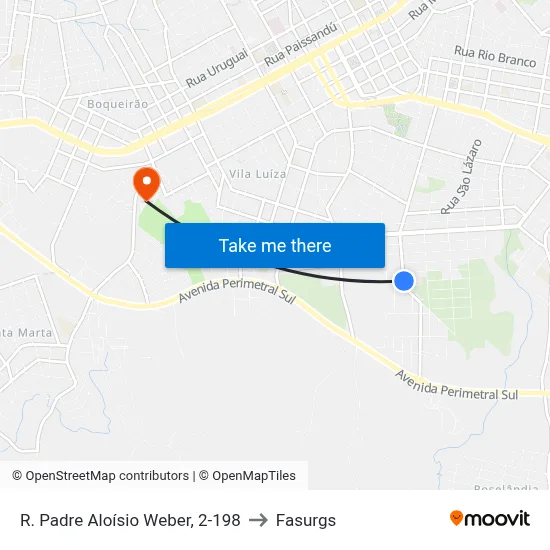 R. Padre Aloísio Weber, 2-198 to Fasurgs map