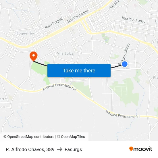 R. Alfredo Chaves, 389 to Fasurgs map