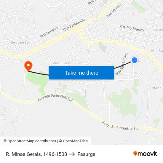 R. Minas Gerais, 1496-1508 to Fasurgs map