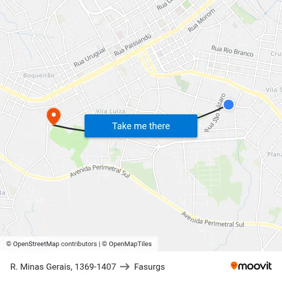 R. Minas Gerais, 1369-1407 to Fasurgs map