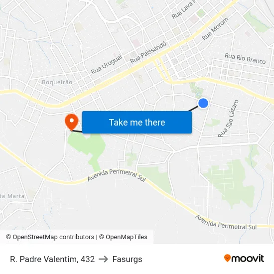R. Padre Valentim, 432 to Fasurgs map