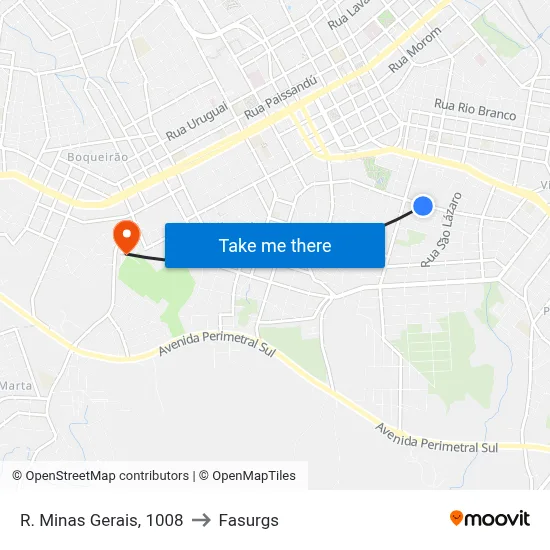 R. Minas Gerais, 1008 to Fasurgs map