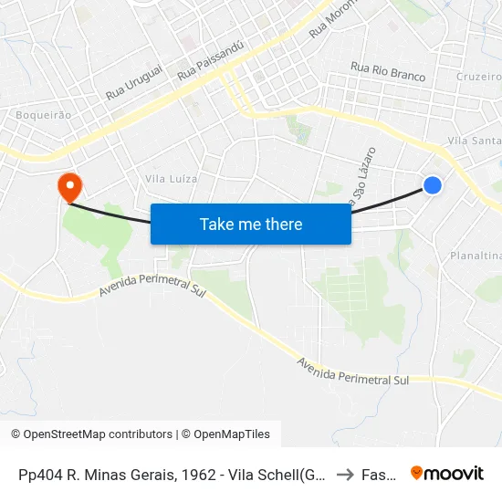 Pp404 R. Minas Gerais, 1962 - Vila Schell(Golden Pet Hotel) to Fasurgs map