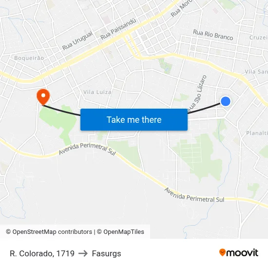 R. Colorado, 1719 to Fasurgs map