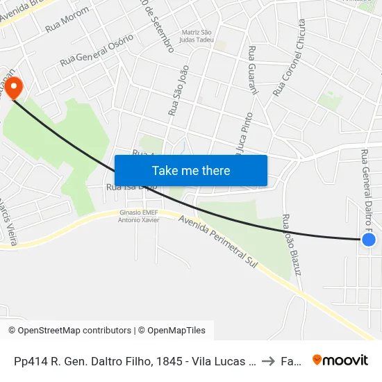 Pp414 R. Gen. Daltro Filho, 1845 - Vila Lucas Araujo(Em Frente Casa 1905) to Fasurgs map