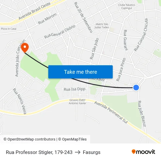 Rua Professor Stigler, 179-243 to Fasurgs map