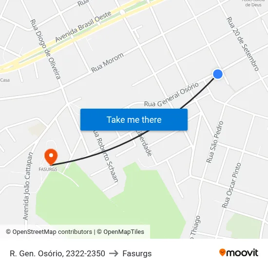 R. Gen. Osório, 2322-2350 to Fasurgs map