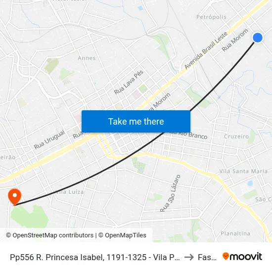 Pp556 R. Princesa Isabel, 1191-1325 - Vila Petropolis(Rui Auto Ar) to Fasurgs map