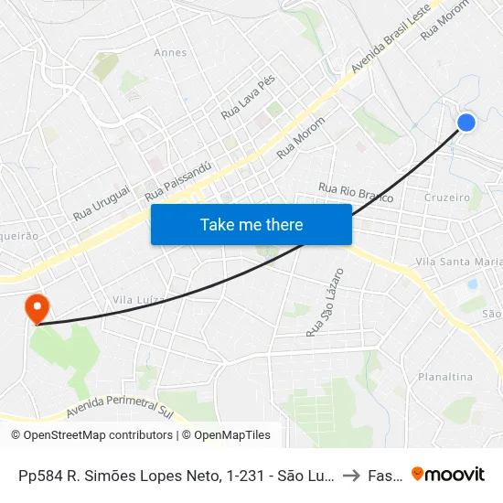 Pp584 R. Simões Lopes Neto, 1-231 - São Luiz Gonzaga(Mecânica Rk) to Fasurgs map