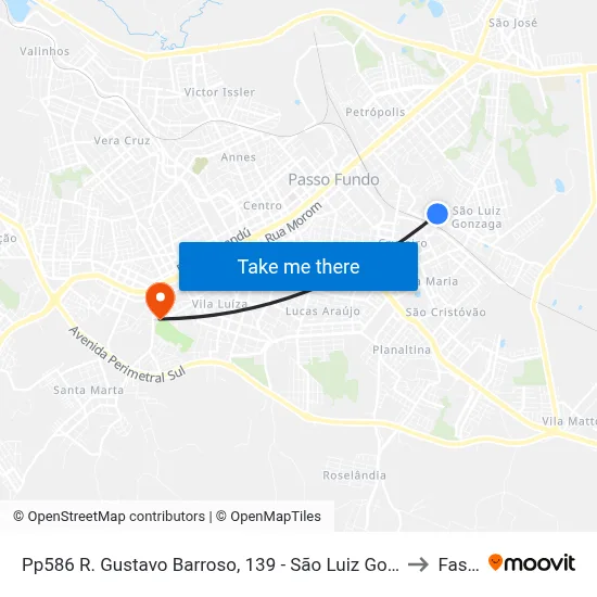 Pp586 R. Gustavo Barroso, 139 - São Luiz Gonzaga(Em Frente Casa 139) to Fasurgs map