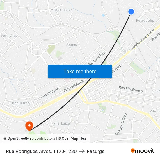 Rua Rodrigues Alves, 1170-1230 to Fasurgs map