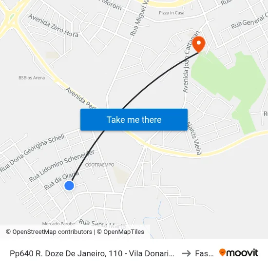 Pp640 R. Doze De Janeiro, 110 - Vila Donaria(Em Frente Casa 242) to Fasurgs map