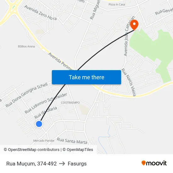 Rua Muçum, 374-492 to Fasurgs map