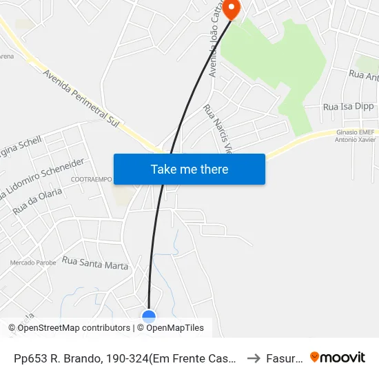 Pp653 R. Brando, 190-324(Em Frente Casa 121) to Fasurgs map