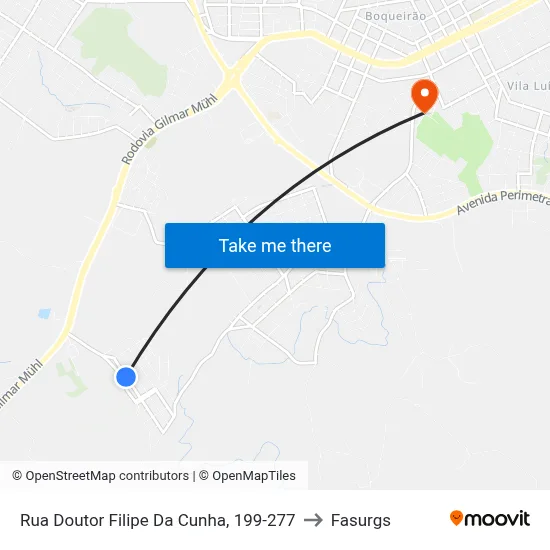 Rua Doutor Filipe Da Cunha, 199-277 to Fasurgs map