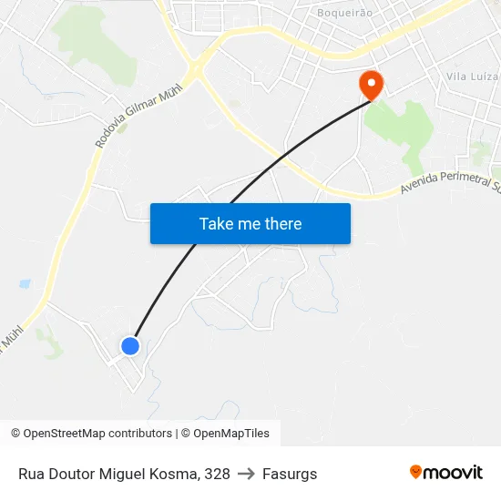 Rua Doutor Miguel Kosma, 328 to Fasurgs map