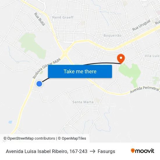 Avenida Luísa Isabel Ribeiro, 167-243 to Fasurgs map