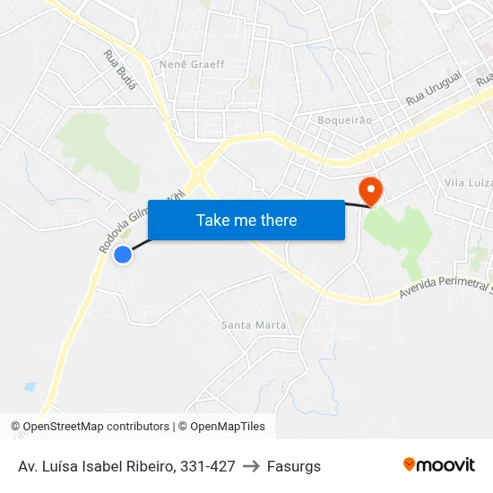 Av. Luísa Isabel Ribeiro, 331-427 to Fasurgs map