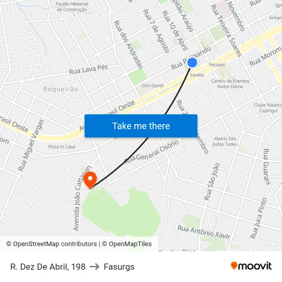 R. Dez De Abril, 198 to Fasurgs map