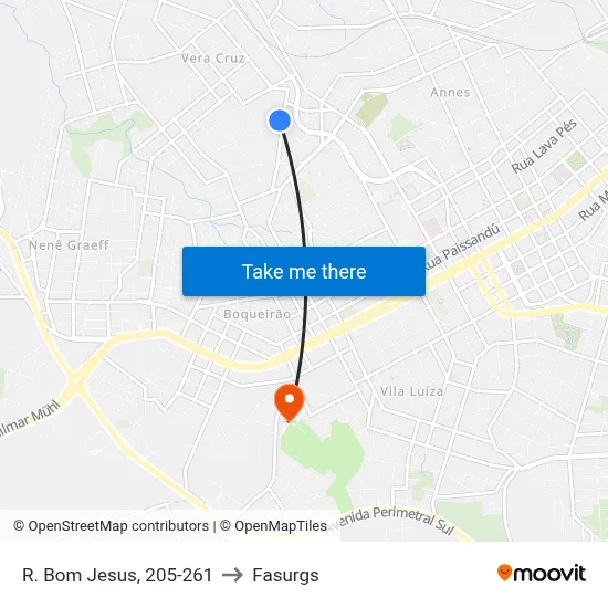 R. Bom Jesus, 205-261 to Fasurgs map