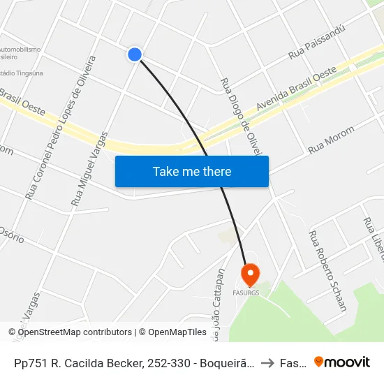Pp751 R. Cacilda Becker, 252-330 - Boqueirão(Em Frente Casa 289) to Fasurgs map