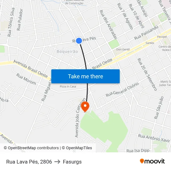 Rua Lava Pés, 2806 to Fasurgs map