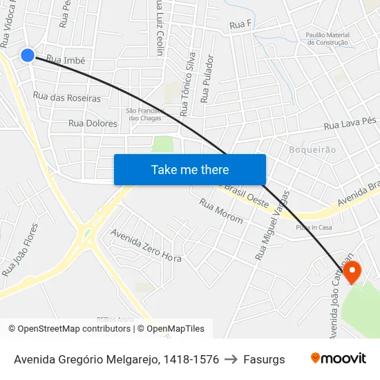 Avenida Gregório Melgarejo, 1418-1576 to Fasurgs map