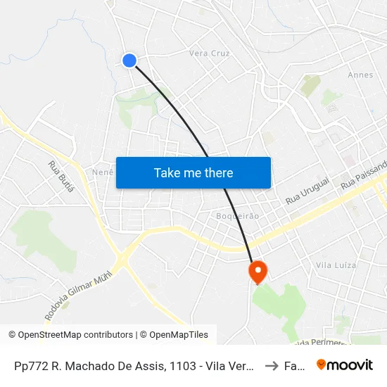 Pp772 R. Machado De Assis, 1103 - Vila Vera Cruz(Em Frente Casa 1190) to Fasurgs map