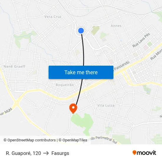 R. Guaporé, 120 to Fasurgs map