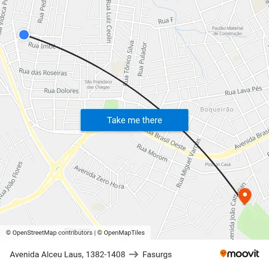 Avenida Alceu Laus, 1382-1408 to Fasurgs map