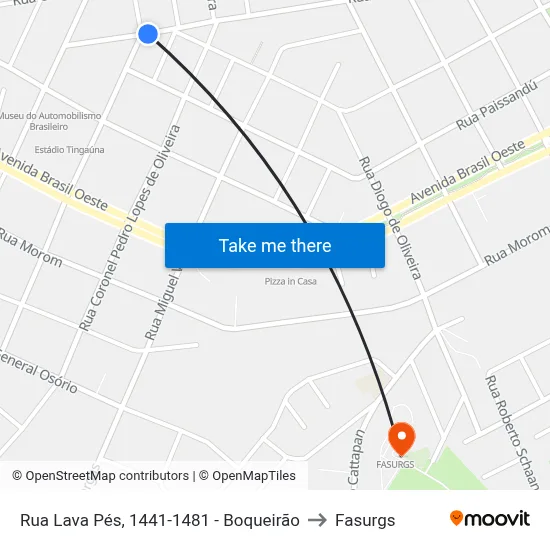 Rua Lava Pés, 1441-1481 - Boqueirão to Fasurgs map