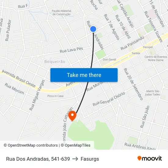 Rua Dos Andradas, 541-639 to Fasurgs map