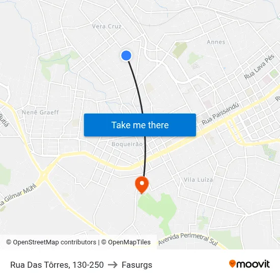 Rua Das Tôrres, 130-250 to Fasurgs map