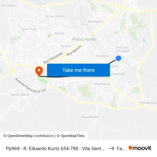 Pp969 - R. Eduardo Kurtz  654-788 - Vila Santa Maria  Passo Fundo - Rs (Em Frente N20) to Fasurgs map