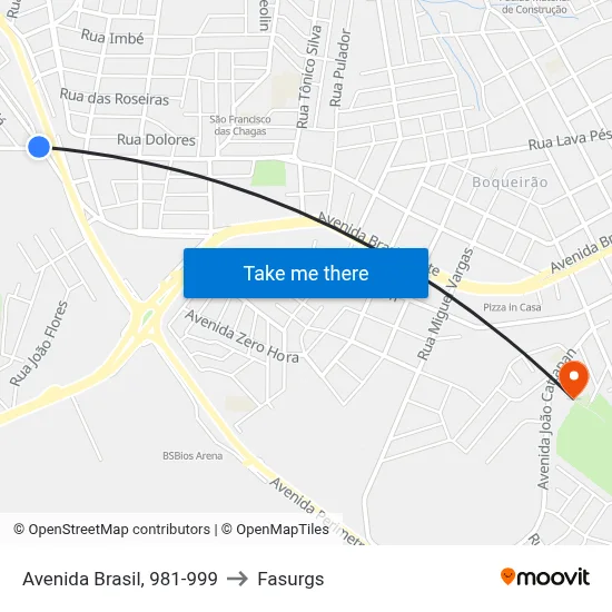Avenida Brasil, 981-999 to Fasurgs map