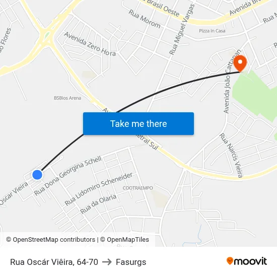 Rua Oscár Viêira, 64-70 to Fasurgs map