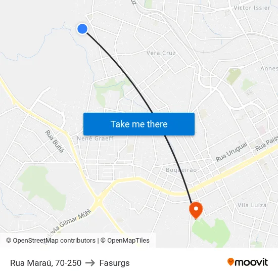 Rua Maraú, 70-250 to Fasurgs map