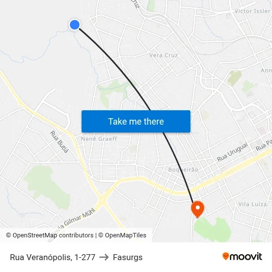 Rua Veranópolis, 1-277 to Fasurgs map