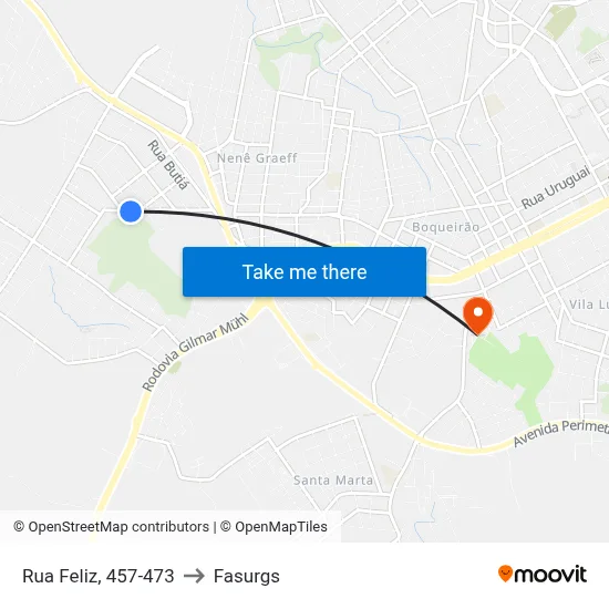 Rua Feliz, 457-473 to Fasurgs map