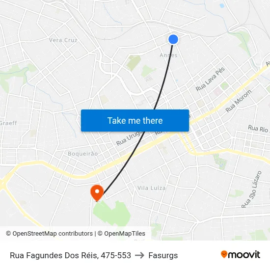Rua Fagundes Dos Réis, 475-553 to Fasurgs map