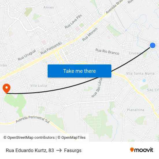 Rua Eduardo Kurtz, 83 to Fasurgs map